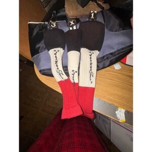 Rocket Tour Golf Club Head Covers Knit Red White Black Set of 3